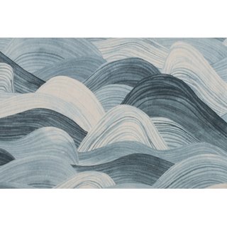 Canvas Digitalprint Wellen blau