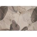 Canvas Digitalprint Blumen taupe