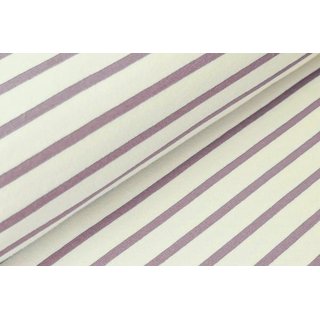 French Terry Streifen altrosa/ecru