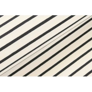 French Terry Streifen schwarz/ecru