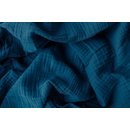 Tripple Musselin soft Uni admiralblau