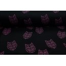 Alpenfleece pinke Origami Wlfe schwarz