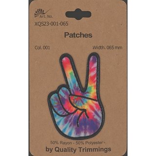 Patch aufbgelbar Peace Finger BUNT
