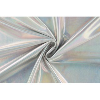 Stretch Folienjersey metallic silber