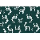 Baumwolle Nordische Hirsche waldgr�n