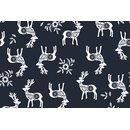 Baumwolle Nordische Hirsche navy