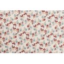 Baumwolle multicolor Bltter dusty rose